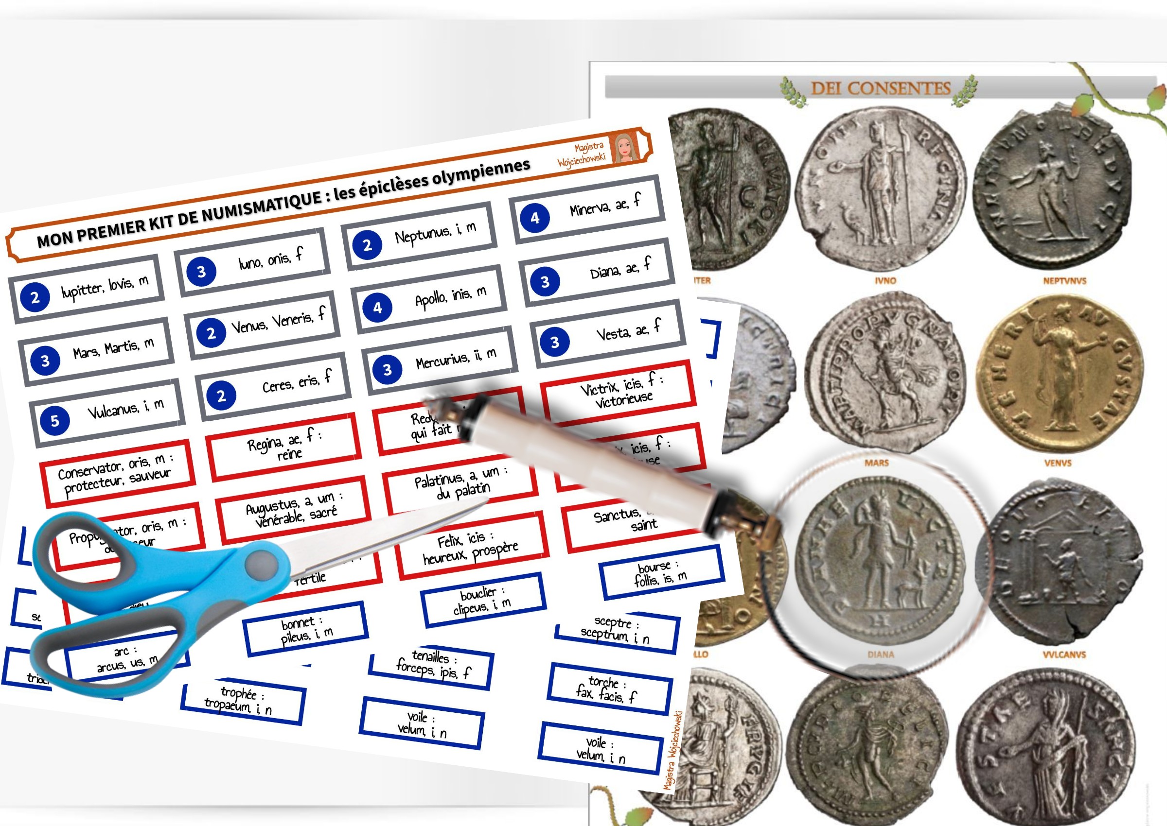 Mon premier KIT de numismatique les épiclèses olympiennes Arrête